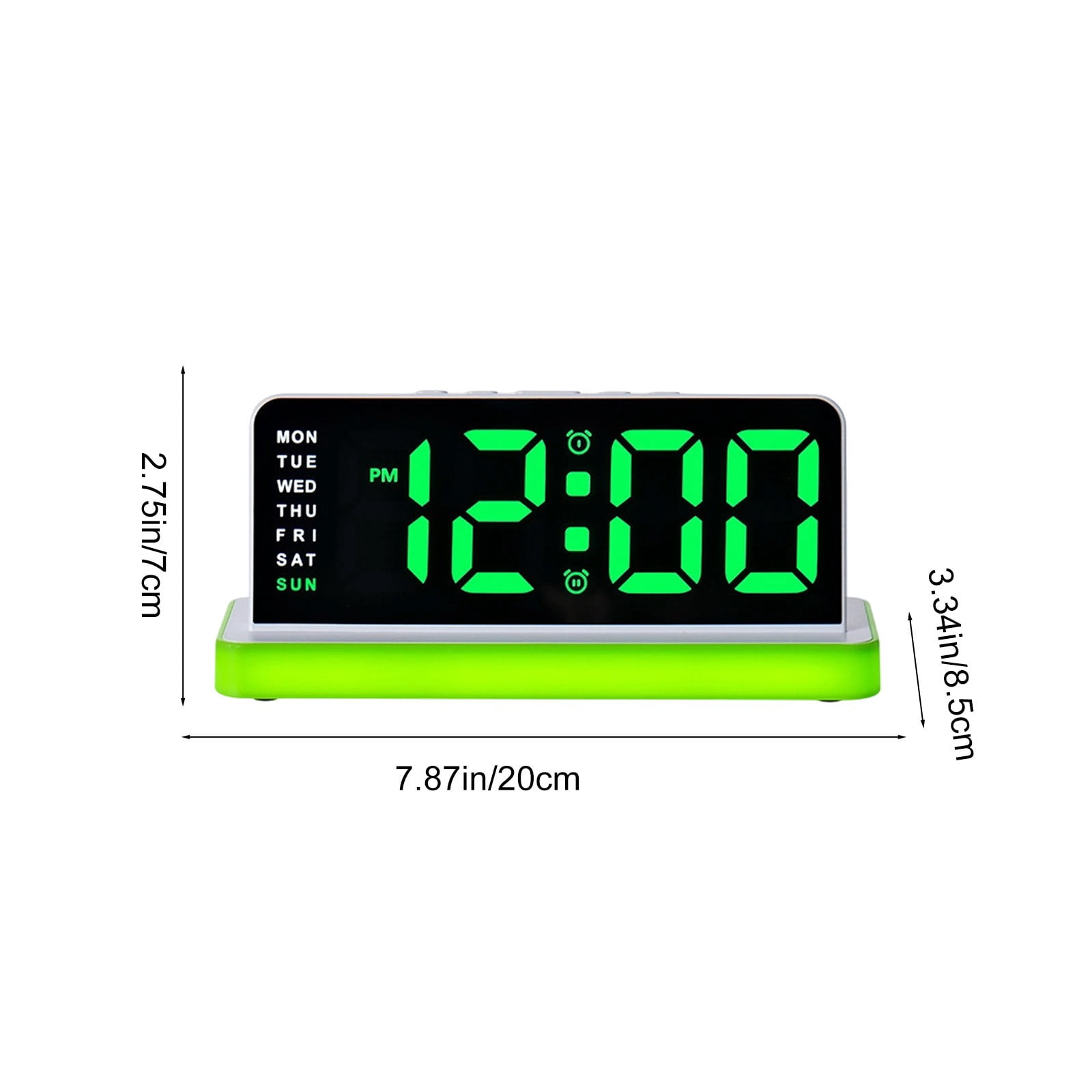 Dxssxc Digital Wall Clock, Led Alarm Clock With Large Display & Digital Calendar, Temperature & Date Display, Adjustable Brightness, For Bedroom, Living Room, Office, Kitchen