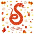 thumbnail image 6 of AOOOWER 2 Sheets Spring Festival 2025 Snake Sticker Chinese New Year Window Clings Decal for Living Room and Office Glass Decors, 6 of 9