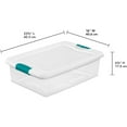 thumbnail image 4 of Sterilite Latching Storage Box 32-Qt 2 Pack - Clear Storage Bins with Lids for Organization, 4 of 6