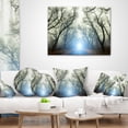 thumbnail image 4 of Designart Blue Light in Foggy Autumn - Landscape Photo Throw Pillow - 18x18, 4 of 5