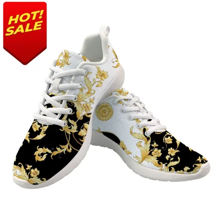 

Scarpe Da Uomo Nuove Di Lusso Con Stampa Floreale Europea Dorata Scarpe Da Ginnastica Casual Da Donna Designer Di Marca S
