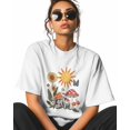 thumbnail image 2 of Cartoon Mushroom T Shirts for Women Short Sleeve Cotton Crewneck T-Shirt Flowers Sun Tee Tops Casual Basic T-Shirts, XS-5XL White 2XL, 2 of 7