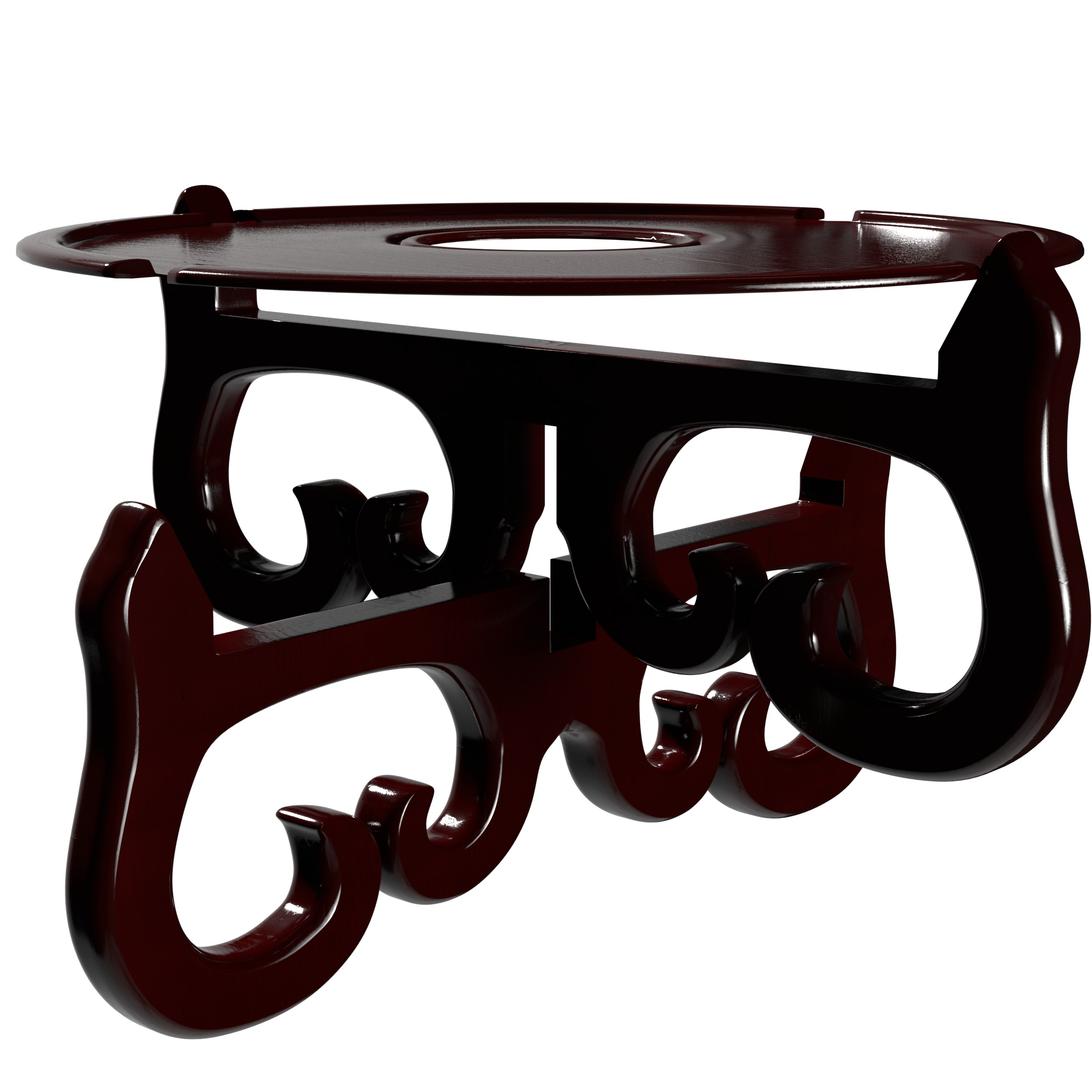Red Lantern Fishbowl Cross Stand - Size 13.5 in. Base Diameter