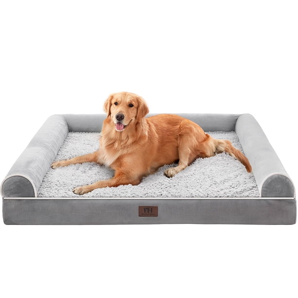 Cama Ortopédica Grande para Perros Western Home XL Impermeable Gris