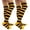 Yellow and Black, variant on COUVER Women Striped Over Knee Stockings, Black Hot Pink, 2 Pairs