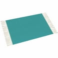 thumbnail image 2 of Teal Bath Rug 2x3ft Woven Bathroom Entryway Runner Rug, Turquoise Pure Teal Washable Living Room Hallway Bedroom Kitchen Carpet with Tassels, Non-Shedding Indoor Outdoor Throw Doormat, 2 of 5