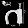 thumbnail image 5 of 400pc Round Cable Clips with Nail 8mm Cord Holder Wall Mount Clip Tacks, 5 of 5