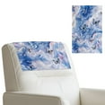 thumbnail image 2 of Xixirimido Butterfly Blue Marble Pattern Recliner Headrest Protector Leather Non Slip Headrest Covers for Recliners Sofa Headrest Covers Furniture Protector for Home, 1Pcs, 2 of 7
