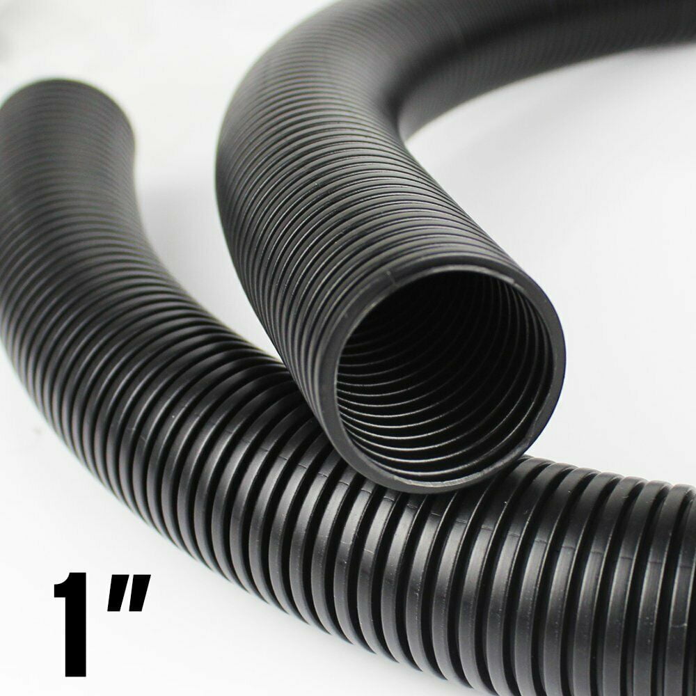 Black Electriduct 3/4 Split Wire Loom Tubing Polyethylene Flexible Conduit - 50 Feet 0.75 Inch OD