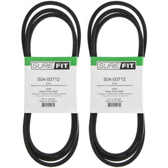 SureFit Deck Drive Belt Toro 1594 05-48MS01 05-48MS02 05-48MS03 05-48XS01 2pk