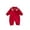 Red, variant on Ruyang Baby Girls Chinese Traditional Outfit Embroidered Bunny Floral Bodysuit Cute Ruffle Long Sleeve Button Jumpsuit