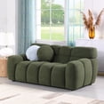 thumbnail image 3 of Modern Cloud Sofa With 2 Pillows, 3-Seater Couch, Upholstered Boucle Fabric Sofa Couch For Bedroom Living Room Apartment Home Office (64.96x35.83x27.95in), 3 of 9