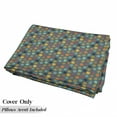 thumbnail image 5 of Modern Floor Pillow Lounger Cover, Geometrical Sketchy Abstract Image with Colorful Circles on Jade Green Backdrop, Nap Mat Printed Fabric Case for 5 Pillows, 88" x 36", Multicolor, by Ambesonne, 5 of 5
