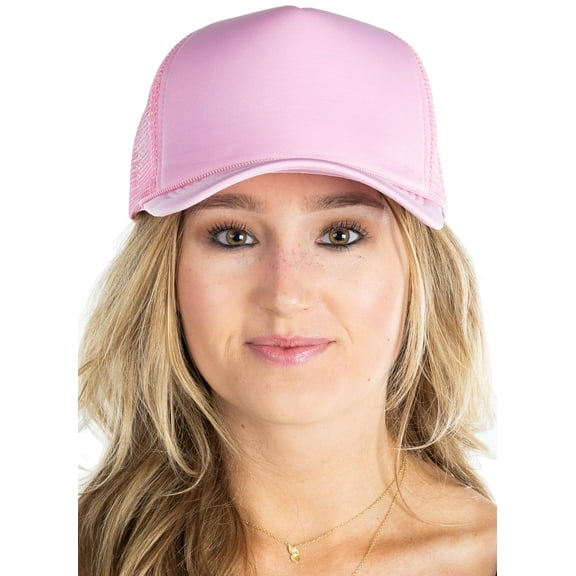 Foam Snapback Trucker Hat - Light Pink