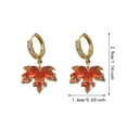 thumbnail image 3 of YYKihy Red Maple Earrings Thanksgiving Earrings For Women Fall Maple Earrings Statement Stud Earrings For, 3 of 7