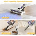 thumbnail image 3 of Cordless Vacuum Cleaner with Flexible Steering & Extendable Pole, Lightweight Wireless Rechargeable Upright Vacuum with LED Light & Wall Mount for Hardwood Floors & Carpet, 3 of 10