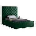 thumbnail image 6 of Maklaine Contemporary Solid Wood Tufted Velvet Twin Bed in Green, 6 of 6