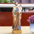 thumbnail image 3 of ziyahi Saint Joseph with Child Jesus 8" H Resin Colored Religious Statue Gift, 3 of 8