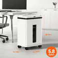 thumbnail image 4 of Quietlemon Auto & Manual Paper Shredder, 200-Sheet Capacity, P-5 Micro-Cut, Auto Feed, Quiet & Long-Lasting, Type-C Port, 40-Min Continuous Use, 4 of 11