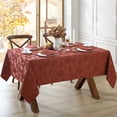 thumbnail image 2 of Elrene Home Fashions Elegant Woven Leaves Jacquard Damask Tablecloth, Spice, 60" x 120" Rectangle, 2 of 4