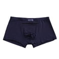 thumbnail image 2 of zeranth Men Underpants Plus Size High Elasticity Seamless Pocket Solid Color Soft Breathable Stretchy Waist Quick Dry No Constraint Mid Waist Men Boxers Underwear, 2 of 7
