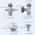 thumbnail image 2 of Above Ground Swimming Pool Inlet & Outlet Water Replacement Parts Kit, Includes 1.5" Inlet Nozzle, 1.25" Outlet Strainer, Dual Split Hose Plunger Valve & Shut Off Valve, 2 of 7