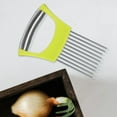 thumbnail image 4 of Viveous 2pcs Food Slicing Helper Stainless Steel Onion Holder Kitchen Gadget Onion Slicer Holder Onion Slicer Cutting Holder Lemon Onion Slicer, 4 of 10