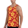 thumbnail image 2 of Easygdp Red Vintage Flowers Men's Tank Top, Sleeveless Muscle T Shirts, Breathable, Quick-Dry, Loose for Gym, Running, Fitness - Large, 2 of 9