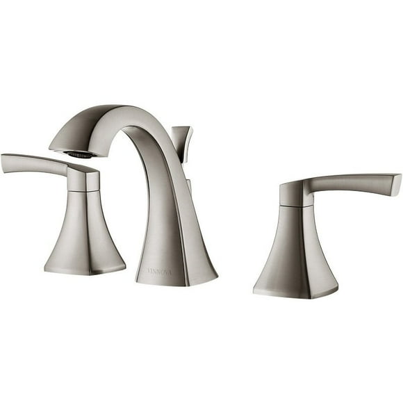 Vinnova Abbie 8" Two Handle Widespread Bathroom Faucet in Nickel
