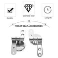1 Set Zinc Alloy Toilet Seat Hinge Fitting Toilet Seat Hinges with Screws