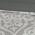 thumbnail image 3 of Madison Park Queen Size 8-Piece Comforter Set, Jacquard Bed in a Bag Set, Bedding Set with Sheets and Decor Pillows, Silver Grey/Ivory, 3 of 5