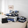 thumbnail image 6 of jejeloiu Football Game Gaming 7 Pieces Bedding Comforter Set,Blue White Gray Buffalo Full Bedding Set For Men Women Reversible, 6 of 8