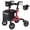 Red, variant on Walkers for Seniors, Rollator Walker with Seat, 8" Rubber Wheels All Terrain Rollator Walker with Backrest, Aluminum Walkers Built-in Cable, Foldable and Adjustable Height for Seniors, Purple