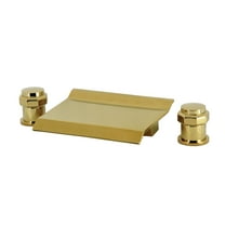 Kingston Brass LS2242AR Milano Two-Handle Deck Mount Waterfall Roman Tub Faucet, Polished Brass