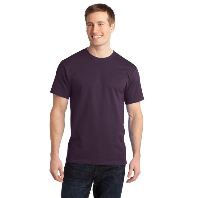 Camiseta de algodón hilado en anillo Puerto & Compañía 4XL Berenjena