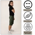 thumbnail image 5 of Men’s Knee-Length Cargo Shorts, Durable Utility Cargo Shorts for Men, Multi-Pocket Design with Adjustable Waist, Relaxed Fit Outdoor Casual Shorts (Army Green - XL), 5 of 7