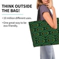 thumbnail image 3 of ZICANCN Green Retro Geometric Art Tote Bag , Grocery Bags Reusable Shopping Bags with Handles Durable Foldable Washable for Women Men, 3 of 8