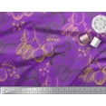 thumbnail image 2 of Soimoi polyester Crepe Fabric Leaves & Palm Fruits Printed Fabric 1 Yard 52 Inch Wide, 2 of 3