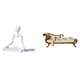 thumbnail image 1 of Escultura de sofá con un pensador abstracto creativo, figura decorativa única, adorno de cama de madera en miniatura para la entrada del dormitorio, r, 1 of 8
