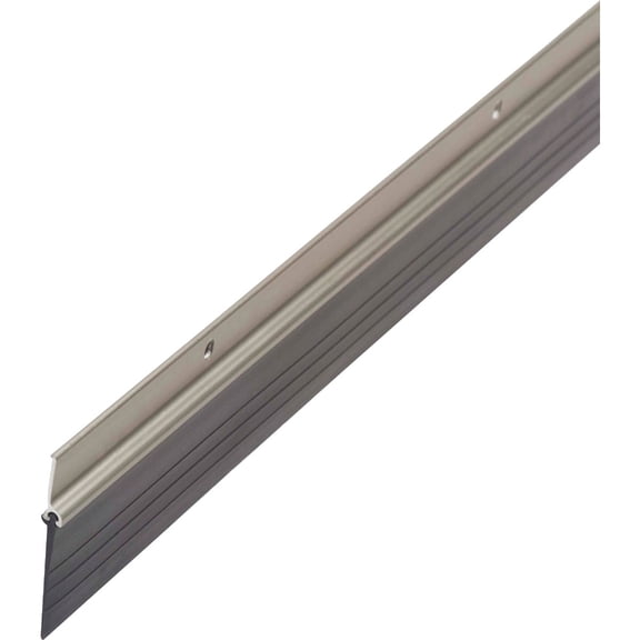 M-D Building Products 25716 36 in. Satin Nickel Aluminum and Vinyl Heavy-Duty Screw-on Door Sweep