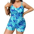 thumbnail image 2 of TIMIFIS Women Plus Size Ones piece Swimsuit Tummys Control Bathing Suit Summer Beach Romper Swimwear, 2 of 5