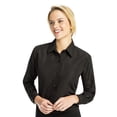 thumbnail image 4 of Luxe Microfiber Women's Button-Down Shirt Long Sleeve Regular Fit Point Collar - Style Becky, 4 of 4
