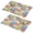 Pioneer Flower Floral-3, variant on Placemat, Pioneer Flower Floral Print Pattern Place Mats Table Mat Set Of 2, PVC Washable Placemats for Party Kitchen Dining Decoration, 18x12 Inch, Fade Resistant
