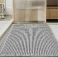 thumbnail image 4 of Upgraded Waffle Bath Mat, Furenl Upgraded Boho Bathroom Rugs Super Absorbent Machine Washable Bathroom Rug with Tassels Rubber Soft Bath Rugs, Khaki, 4 of 9