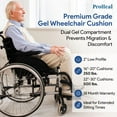thumbnail image 4 of Proheal 2" Gel Coccyx Wheelchair Seat Cushion - 20" x 16" - Gel Infused High Density and Resilient Foam, 4 of 5