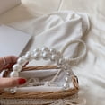 thumbnail image 1 of Bolsa de hombro de cesta pequeña con cordón de cadena de perlas de encaje tejido de ratán Retro para mujer Tmvgtek Para Estrenar, 1 of 9