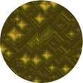 thumbnail image 1 of Ahgly Company Machine Washable Indoor Round Transitional Dark Yellow Green Area Rugs, 5' Round, 1 of 7