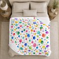 thumbnail image 5 of Cheerful Watercolor Polka Dot Pattern, Cozy Friendship Quote Scene, Warm Flannel Blanket for Living Room and Reading Nook, Art Lovers Friendship Gift, Artistic Home Decor, 5 of 9