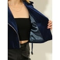 thumbnail image 5 of MODA NOVA Junior's Moto Biker Velvet Notched Collar Outerwear Jacket, 5 of 5