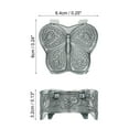 thumbnail image 2 of Caja de Joyería de Metal Vintage Uxcell, Organizador de Joyas en Forma de Mariposa, Plata, 2 of 7